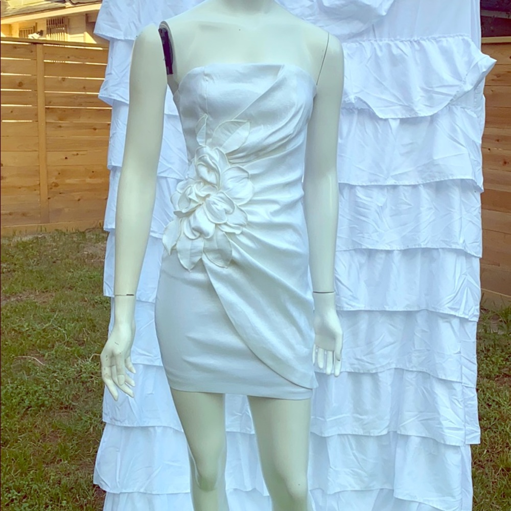 White cocktail dress